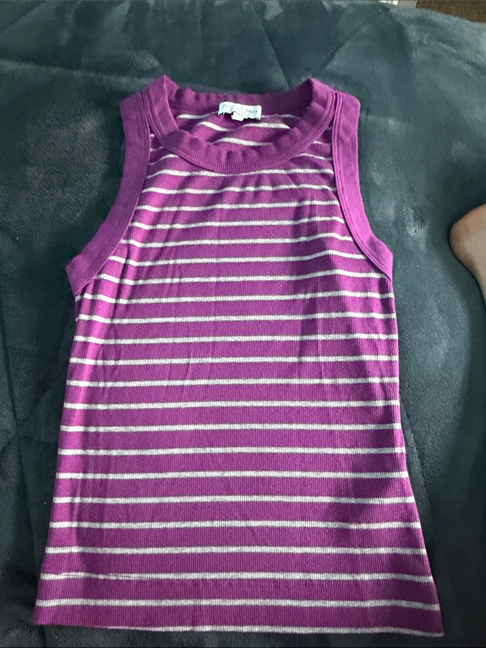 Michael stars gina xs Purple Striped Tank Top - like new worn once
